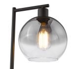 Lycia Table Lamp Matt Black & Smoked Ombre Glass - Image 2