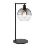 Lycia Table Lamp Matt Black & Smoked Ombre Glass