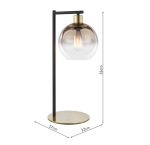 Lycia Table Lamp Satin Gold & Gold Ombre Glass - Image 6