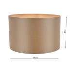 Lyris Taupe Cotton Drum Shade 40cm - Image 4