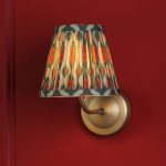 Ikat Red & Green Cotton Tapered Drum Shade 15cm - Image 5