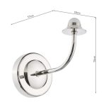 Navarro Rechargeable Wall Light Polished Nickel (Bracket Only) - Image 9