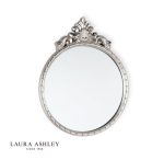 Laura Ashley Overton Ornate Round Mirror Champagne Frame Gold 73 x 58cm