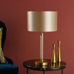 Sylvester Table Lamp Antique Brass & Glass (Base Only) - Image 5