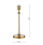 Sylvester Table Lamp Antique Brass & Glass (Base Only) - Image 7