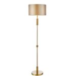 Sylvester Floor Lamp Antique Brass and Glass (Base Only)