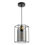 Tatum Pendant Matt Black & Smoked Glass - Image 3