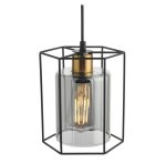 Tatum Pendant Matt Black & Smoked Glass - Image 2