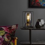Tatum Table Lamp Matt Black & Smoked Glass - Image 4