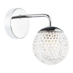 Teva Wall Light Polished Chrome & Faceted Acrylic