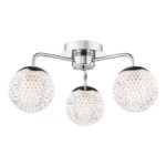 Teva 3lt Semi-Flush Polished Chrome & Faceted Acrylic