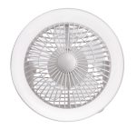 Turbo Rechargeable Desk Fan With Lamp White - Image 3
