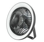 Turbo Desk Fan With Lamp Black