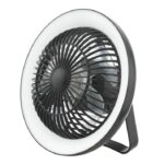 Turbo Desk Fan With Lamp Black