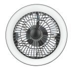 Turbo Desk Fan With Lamp Black - Image 3