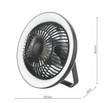 Turbo Desk Fan With Lamp Black - Image 5