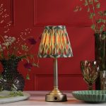 Ikat Red & Green Cotton Tapered Drum Shade 15cm - Image 6
