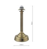 Virgil Rechargeable Table Lamp Matt Antique Brass (Base Only) - Image 8