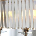 Bright Nickel Cut Glass Linear Pendant - Image 5