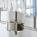 Bright Nickel Cut Glass Linear Pendant - Image 6