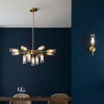 Ribbed & Frosted Glass Satin Brass Single Wall Light - Image 6