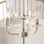 Bright Nickel Cut Glass Floor Light - Image 3