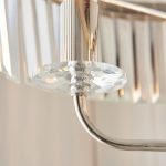 Bright Nickel Cut Glass Floor Light - Image 5