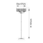 Bright Nickel Cut Glass Floor Light - Image 7
