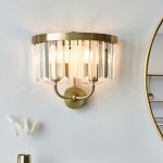 Antique Brass Cut Glass Wall Light - Image 3