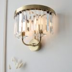 Antique Brass Cut Glass Wall Light - Image 5