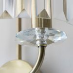 Antique Brass Cut Glass Wall Light - Image 6
