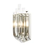Eltham 2lt Wall Light Polished Nickel & Crystal