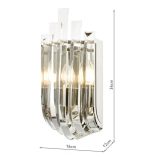 Eltham 2lt Wall Light Polished Nickel & Crystal - Image 6
