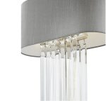 Eltham 2lt Table Lamp Polished Nickel & Crystal With Shade - Image 3