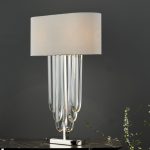 Eltham 2lt Table Lamp Polished Nickel & Crystal With Shade - Image 4