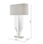 Eltham 2lt Table Lamp Polished Nickel & Crystal With Shade - Image 6