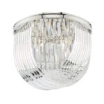 Eltham 4lt Flush Polished Nickel & Crystal