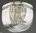 Eltham 4lt Flush Polished Nickel & Crystal - Image 3