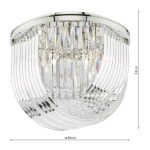 Eltham 4lt Flush Polished Nickel & Crystal - Image 5