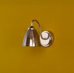 Glynis Wall Light Polished Nickel & Smoked Ribbed Glass - Image 4