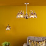 Glynis Wall Light Polished Nickel & Smoked Ribbed Glass - Image 5