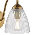 Glynis Wall Light Antique Bronze & Ribbed Glass - Image 2