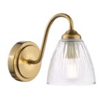Glynis Wall Light Antique Bronze & Ribbed Glass