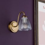 Glynis Wall Light Antique Bronze & Ribbed Glass - Image 4
