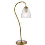 Glynis Table Lamp Antique Bronze & Ribbed Glass