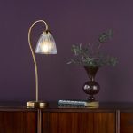Glynis Table Lamp Antique Bronze & Ribbed Glass - Image 4