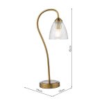 Glynis Table Lamp Antique Bronze & Ribbed Glass - Image 7