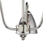 Glynis 3lt Semi-Flush Polished Nickel & Smoked Ribbed Glass - Image 3