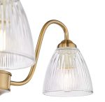 Glynis 3lt Semi-Flush Antique Bronze & Ribbed Glass - Image 3