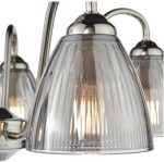 Glynis 5lt Semi-Flush Polished Nickel & Smoked Ribbed Glass - Image 2